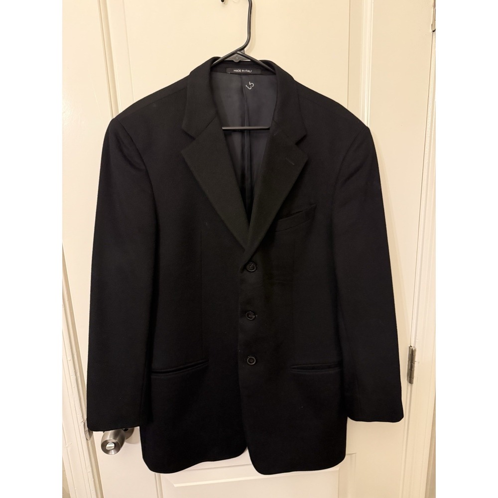 Armani From Neiman Marcus Cashmere Men's 42R‎ black Blazer Dress Jacket